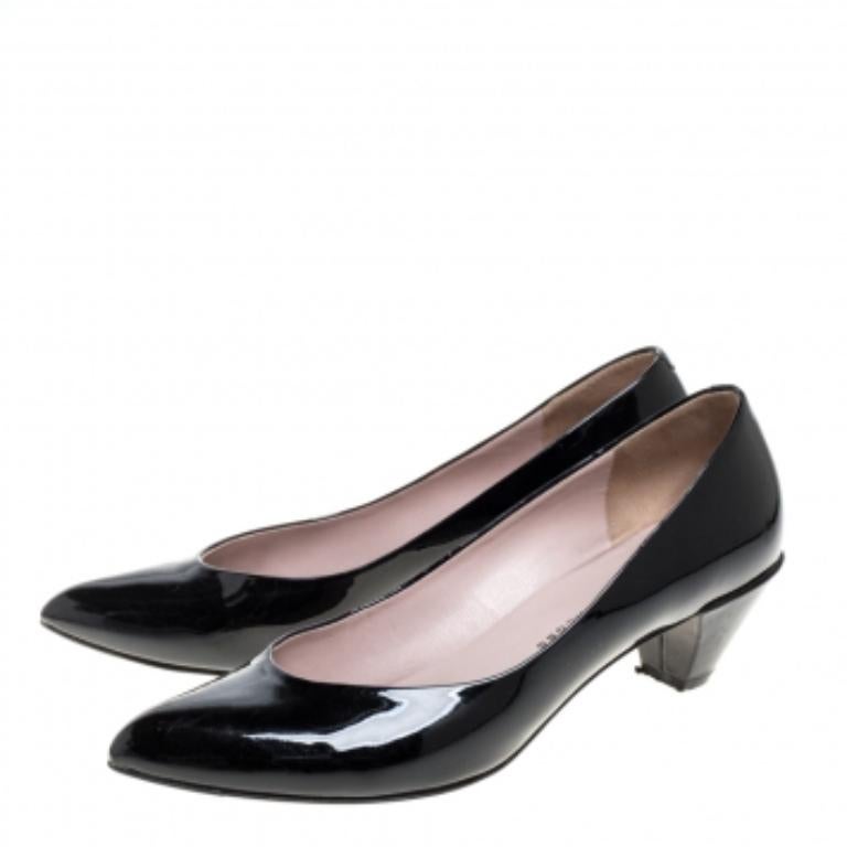 Marc by Marc Jacobs Black Patent Leather Pumps Size 37 For Sale 3
