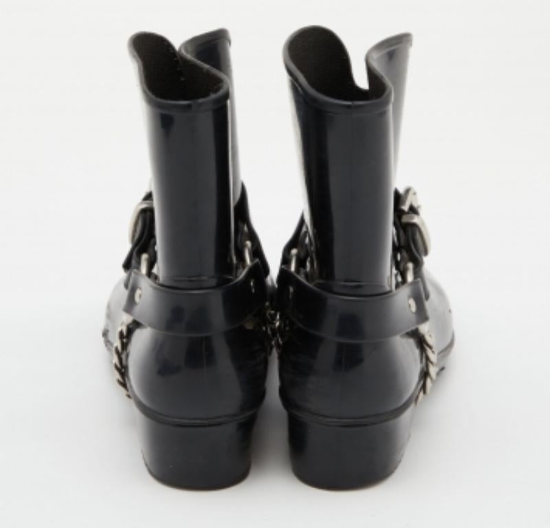 Marc by Marc jacobs Stivali da pioggia in gomma nera taglia 38 In condizioni discrete in vendita a Dubai, Al Qouz 2