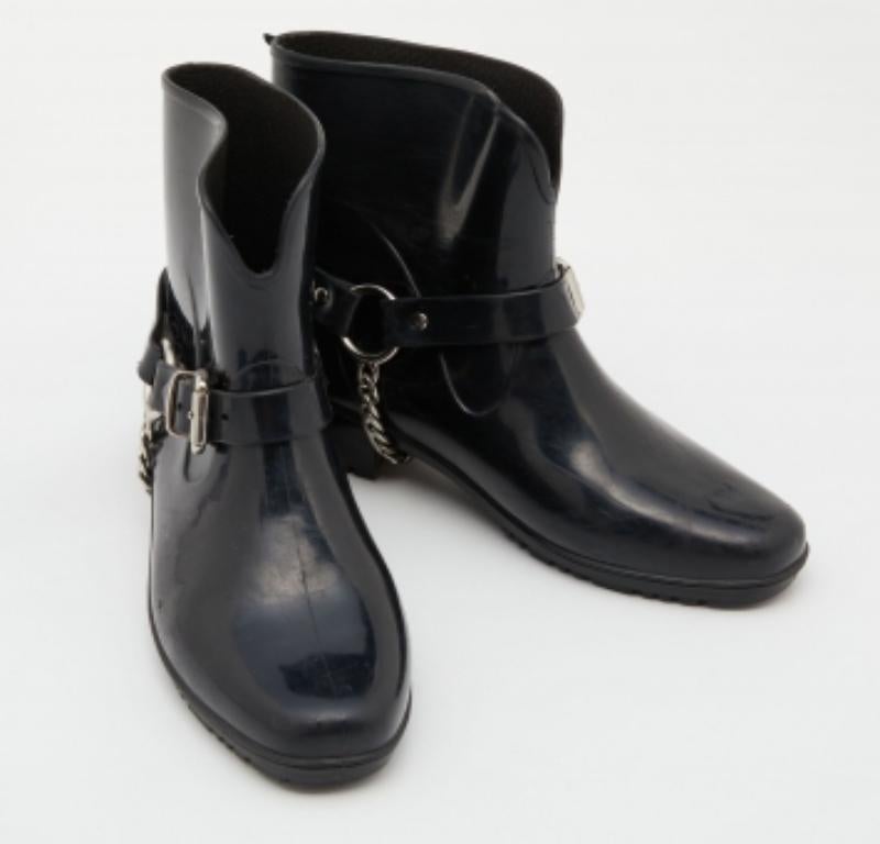 Marc by Marc jacobs Stivali da pioggia in gomma nera taglia 38 in vendita 2