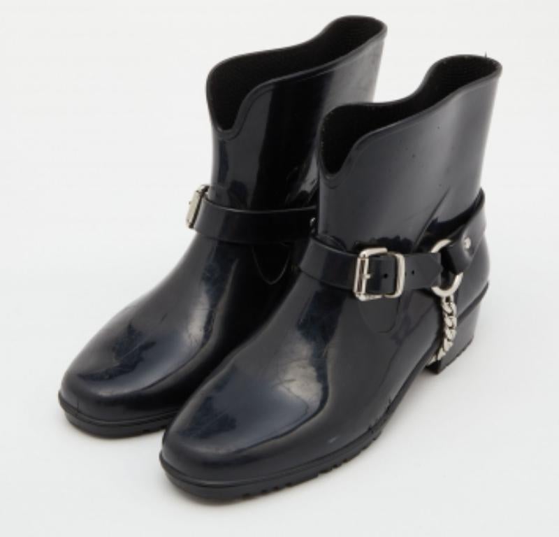 Marc by Marc jacobs Stivali da pioggia in gomma nera taglia 38 in vendita 3