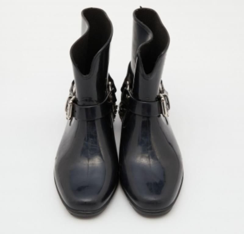 Marc by Marc jacobs Stivali da pioggia in gomma nera taglia 38 in vendita 4