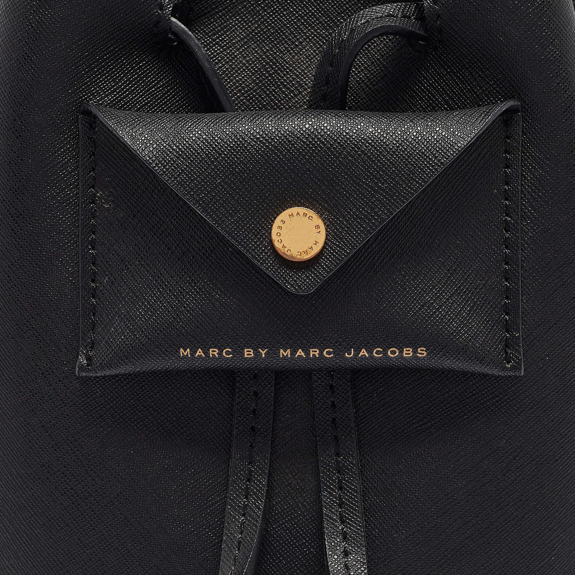 Marc by Marc Jacobs Black Saffiano Leather Bucket Bag 1
