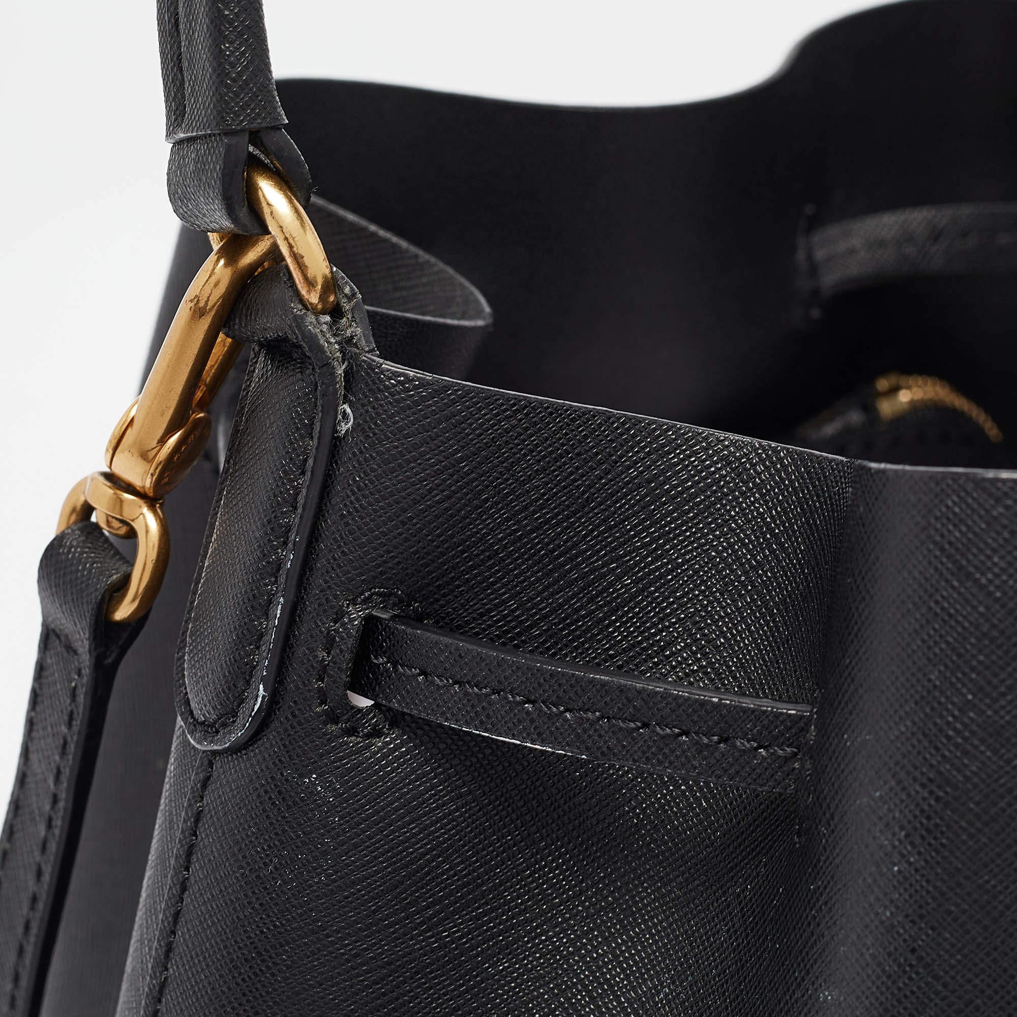 Marc by Marc Jacobs Black Saffiano Leather Bucket Bag 3
