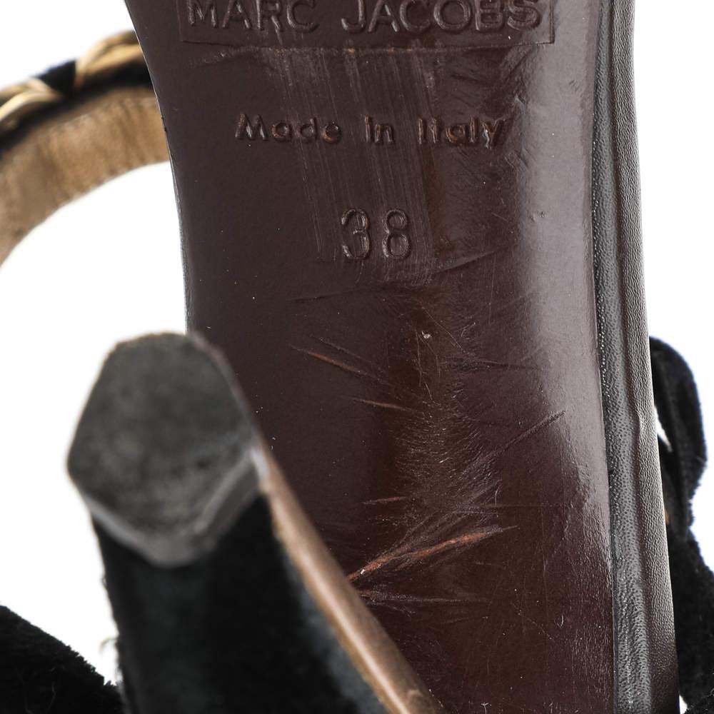 Marc by Marc Jacobs Sandales en velours noir avec nœud Taille 38 3