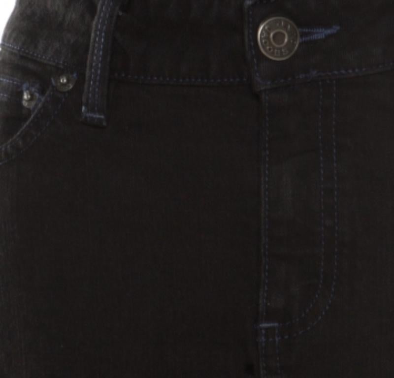 Marc by Marc jacobs Gonna con dettaglio a fessura in denim lavato nero M. in vendita 1