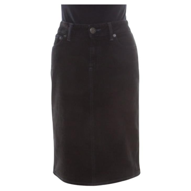 Marc by Marc jacobs Gonna con dettaglio a fessura in denim lavato nero M. in vendita