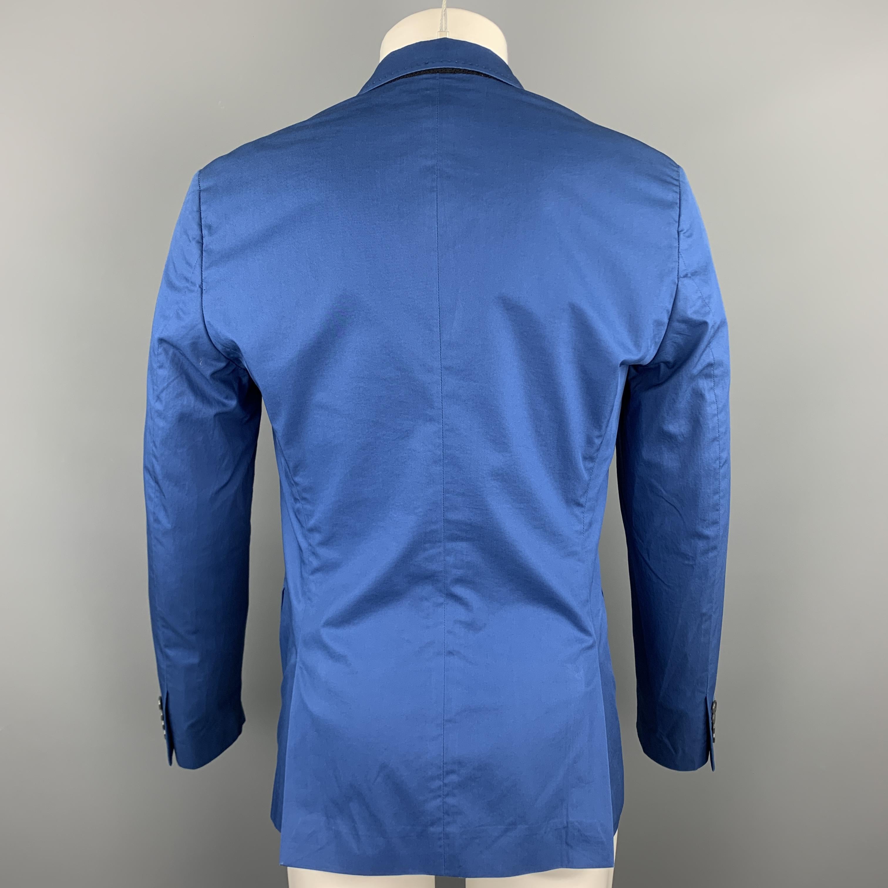 MARC by MARC JACOBS Blue Cotton Notch Lapel Sport Coat In Excellent Condition In San Francisco, CA