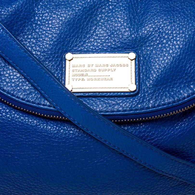 Marc by Marc Jacobs Blue Leather Classic Q Natasha Flap Bag 2