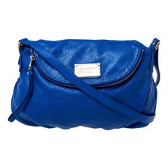 Marc by Marc Jacobs Blue Leather Classic Q Natasha Flap Bag