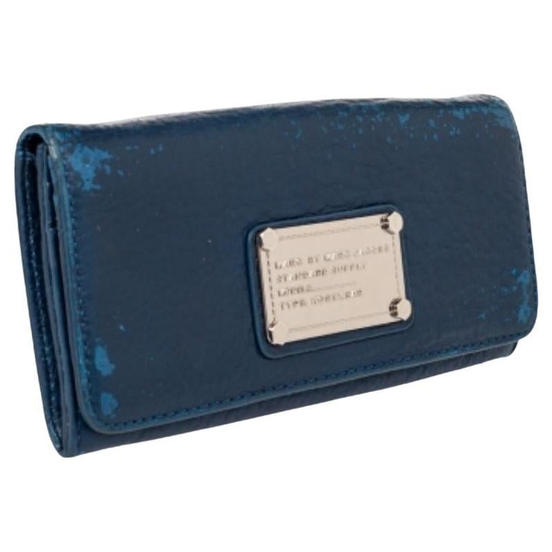 Marc by Marc Jacobs Blue Leather Flat Wallet