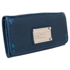 Marc by Marc Jacobs Blue Leather Flat Wallet