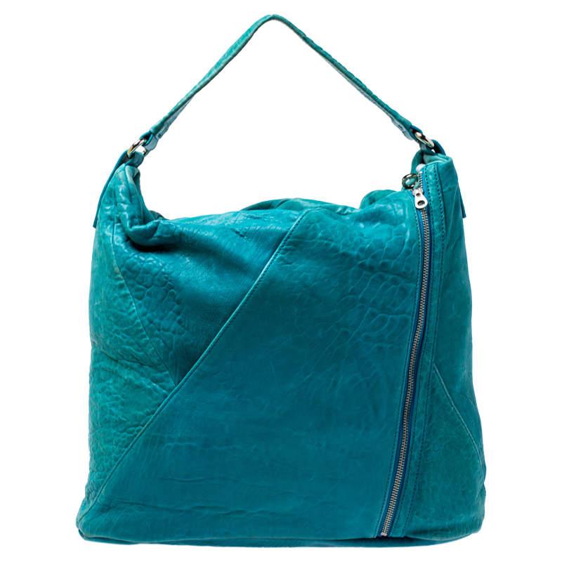 Women's Marc by Marc Jacobs Blue Leather Leola Zip Hobo