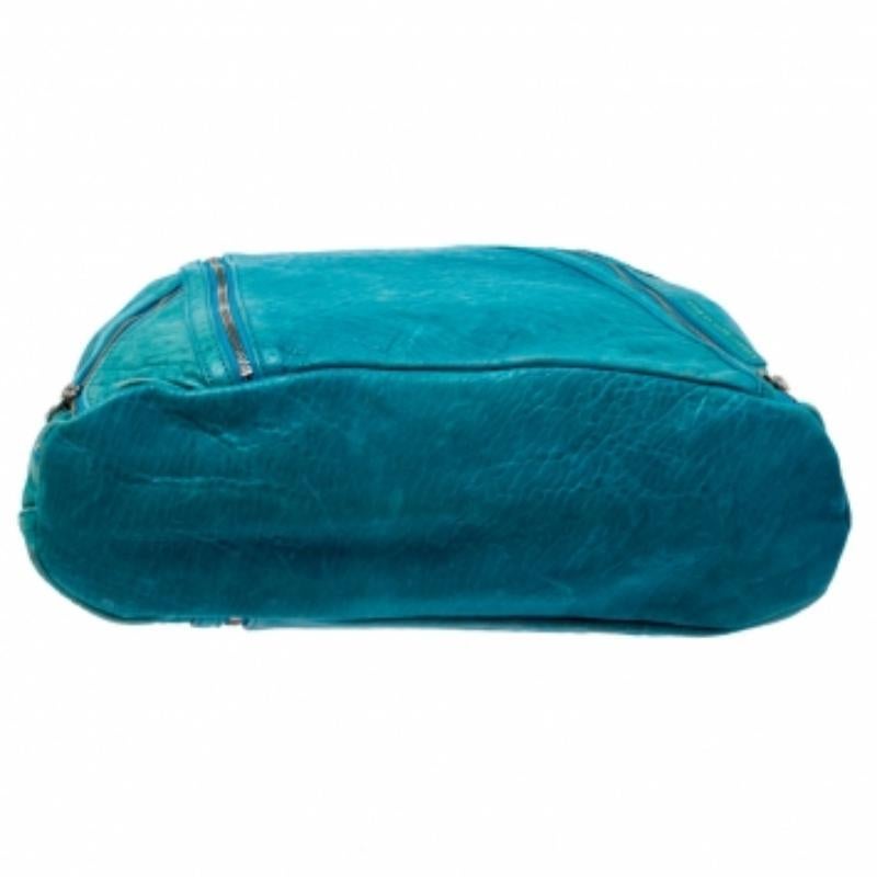 Donna Marc by Marc jacobs - Hobo con zip in pelle blu Leola in vendita