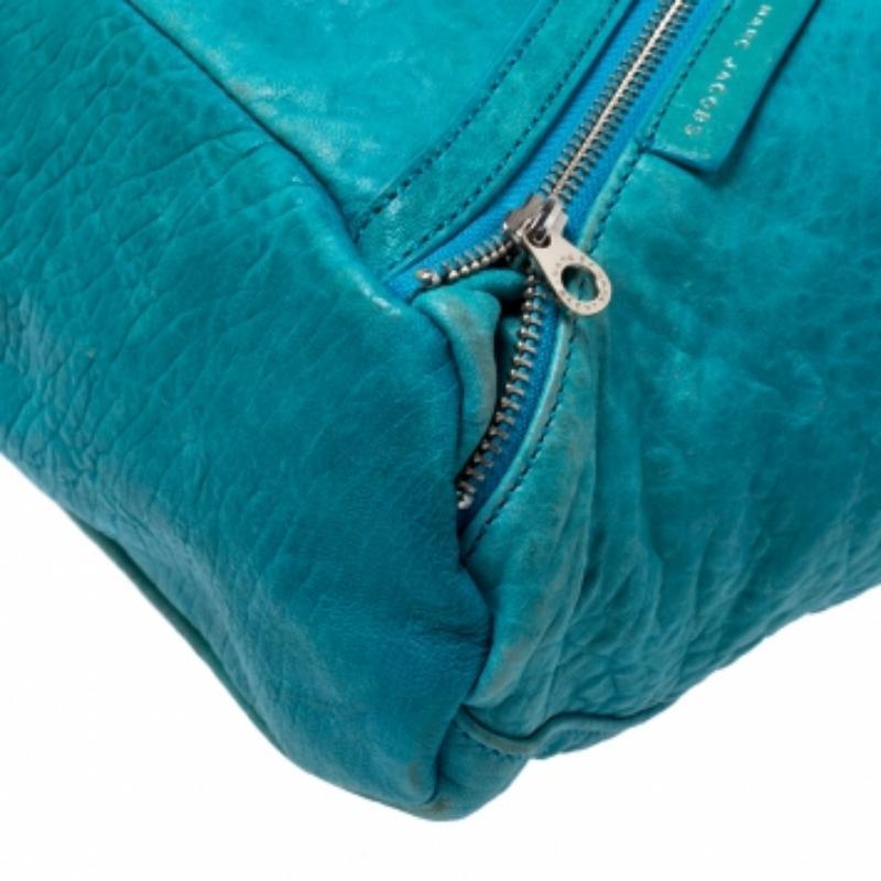 Marc by Marc jacobs - Hobo con zip in pelle blu Leola in vendita 2