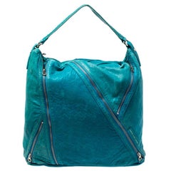 Used Marc by Marc Jacobs Blue Leather Leola Zip Hobo