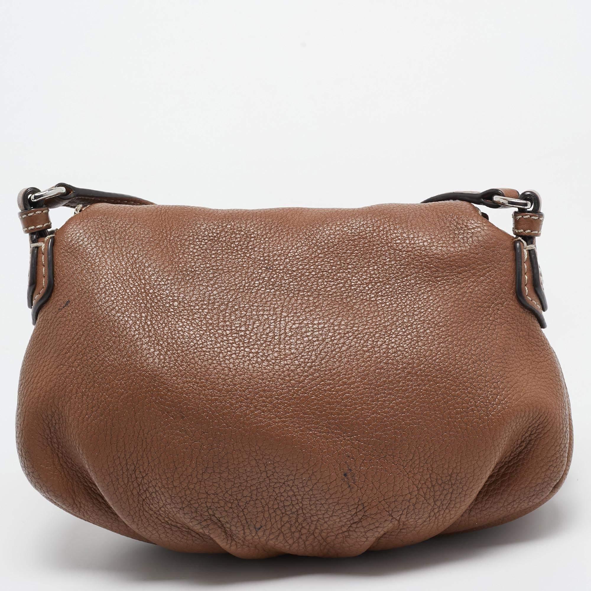 Women's Marc By Marc Jacobs Brown Leather Classic Q Natasha Crossbody Bag