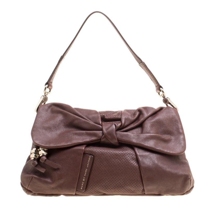 Marc by Marc Jacobs Brown Leather Hillsy Shoulder Bag