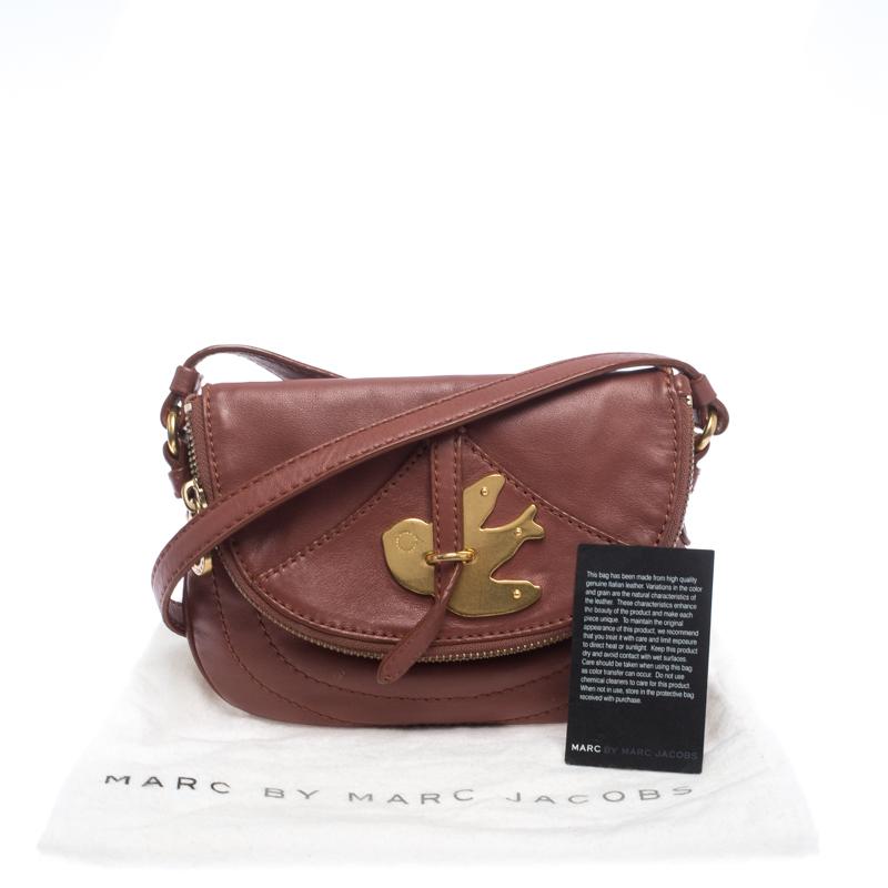 Marc by Marc Jacobs - Sac à bandoulière en cuir marron « Petal to the Metal » 3