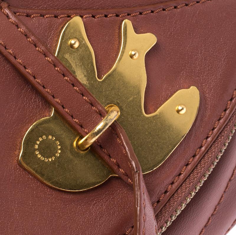 Marron Marc by Marc Jacobs - Sac à bandoulière en cuir marron « Petal to the Metal »
