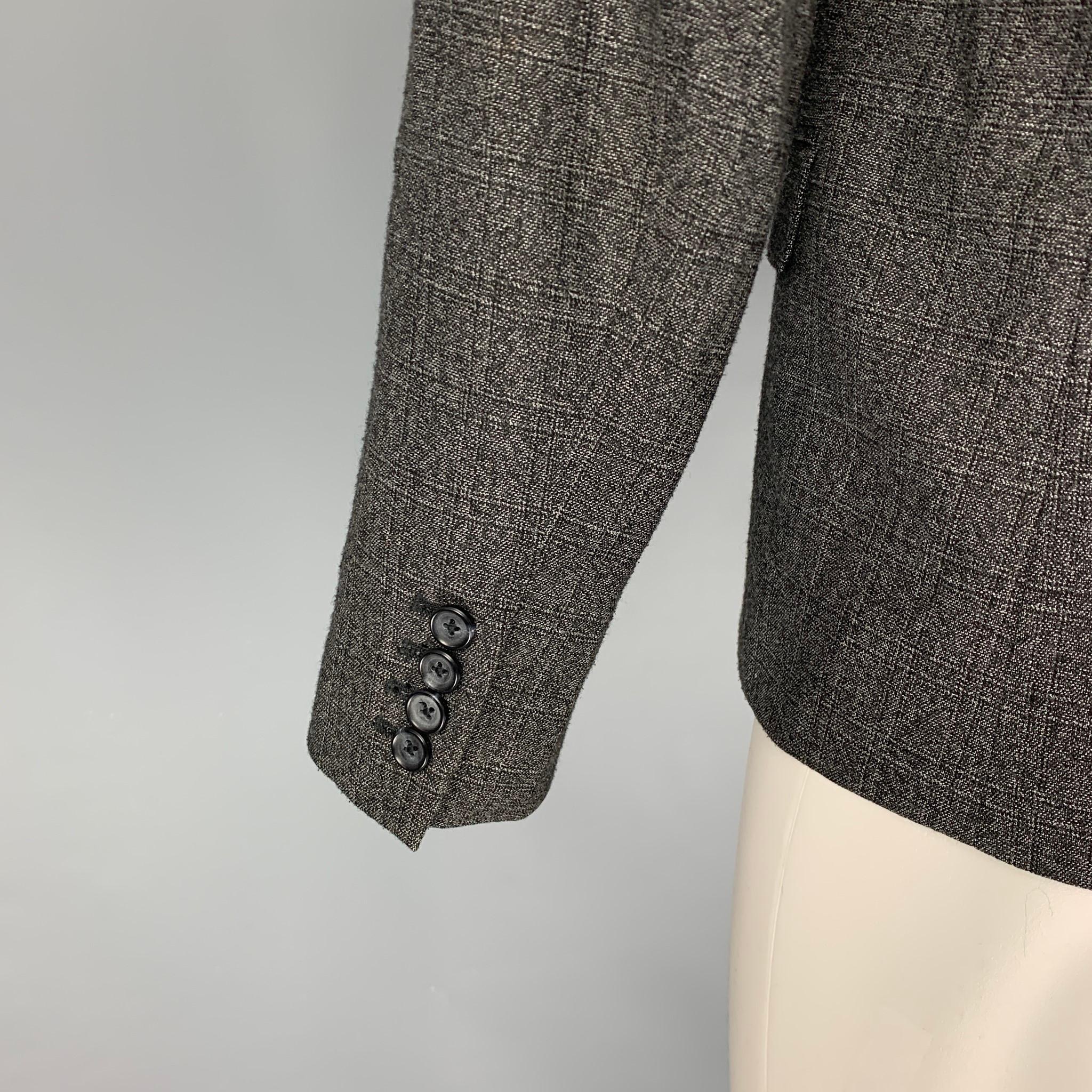 MARC by MARC JACOBS Charcoal Heather Wool Blend Notch Lapel Sport Coat In Good Condition In San Francisco, CA