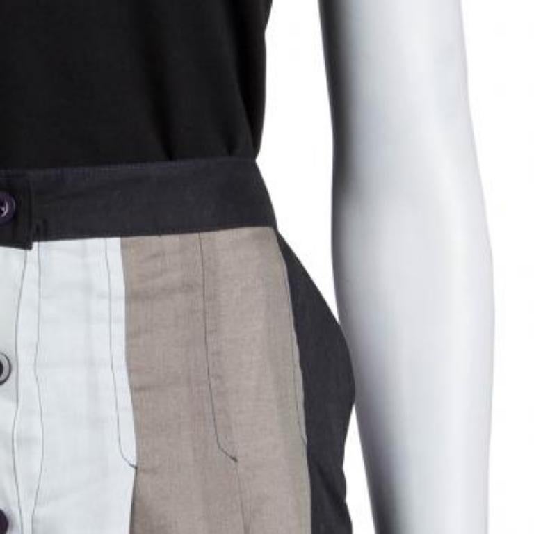 Marc by Marc Jacobs Farbblock-Rock aus Baumwolle mit Knopfleiste und Knopfleiste S im Zustand „Gut“ im Angebot in Dubai, Al Qouz 2