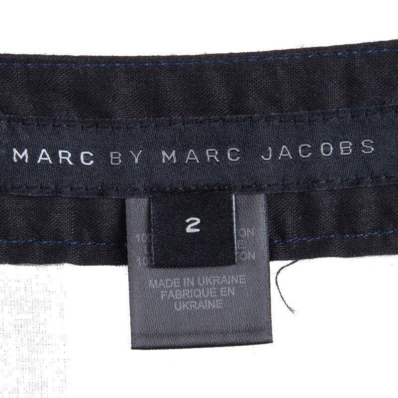 Marc by Marc Jacobs Colorblock Cotton Button Front Skirt S For Sale 1