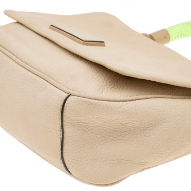 Women's Marc by Marc Jacobs Cream/Neon Leather Novelty Too Hot to Handle Top Handle Bag For Sale