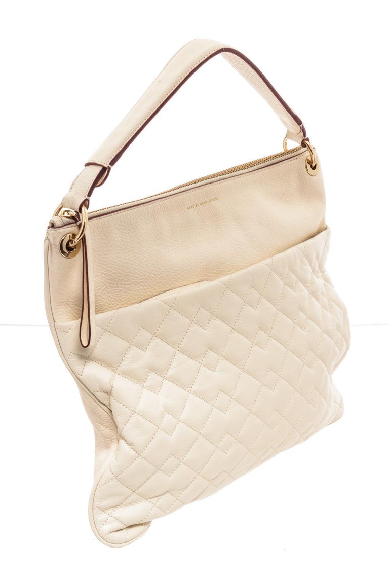 Marc By Marc Jacobs Cream Tread Lightly Cross Body Bag with goldtone