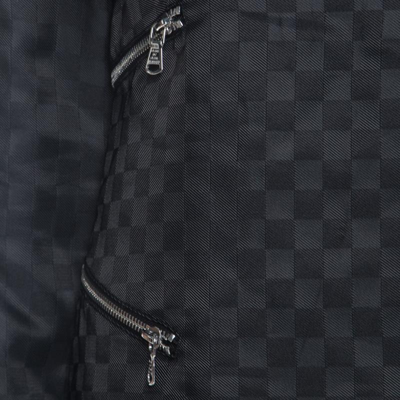 Marc by Marc Jacobs Dress Black Textured Check Twill Zipper Detail Shift Dress S 1