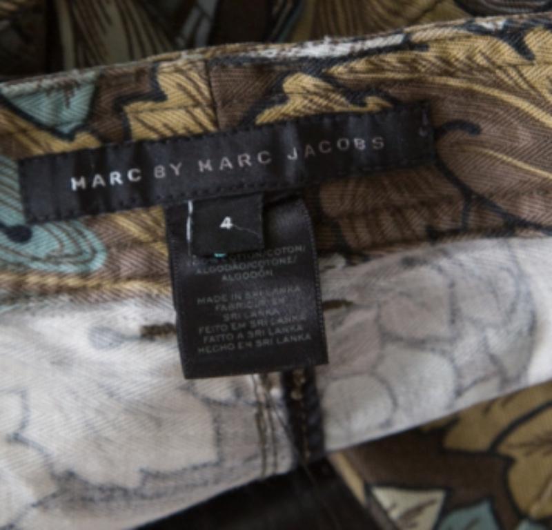 De las mujeres Marc by Marc Jacobs Pantalón cargo cónico en espiga de algodón con estampado de acantos Elm S en venta