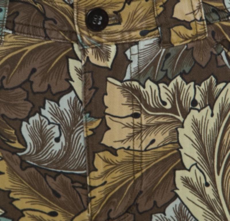 Marc by Marc Jacobs Pantalón cargo cónico en espiga de algodón con estampado de acantos Elm S en venta 1