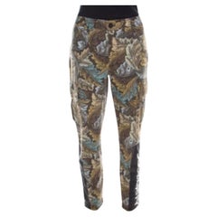 Marc by Marc Jacobs Elm Acanthus Print Cotton Herringbone Tapered Cargo Pants S