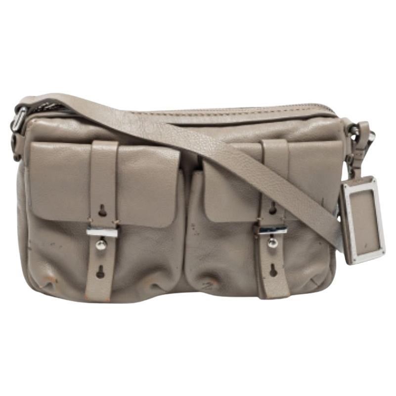 Marc by Marc Jacobs Grey Leather Crossbody Bag For Sale