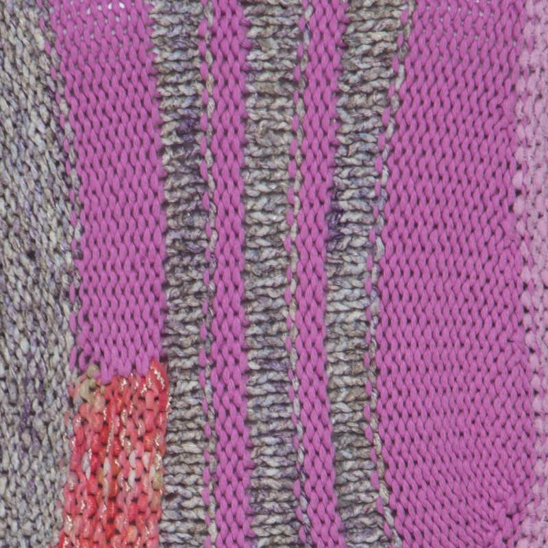 Marc by Marc Jacobs Grey & Purple Cotton Blend Hand Knit Sweater M In Excellent Condition In Dubai, Al Qouz 2