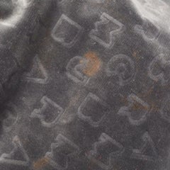 Marc by Marc Jacobs Grey Velvet and Croc Embossed Leather Bow Fold Over Clutch