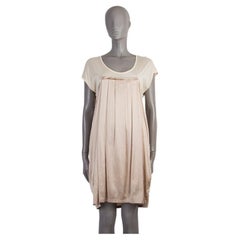 MARC by MARC JACOBS ivory cotton & champagne silk CAP SLEEVE Dress L