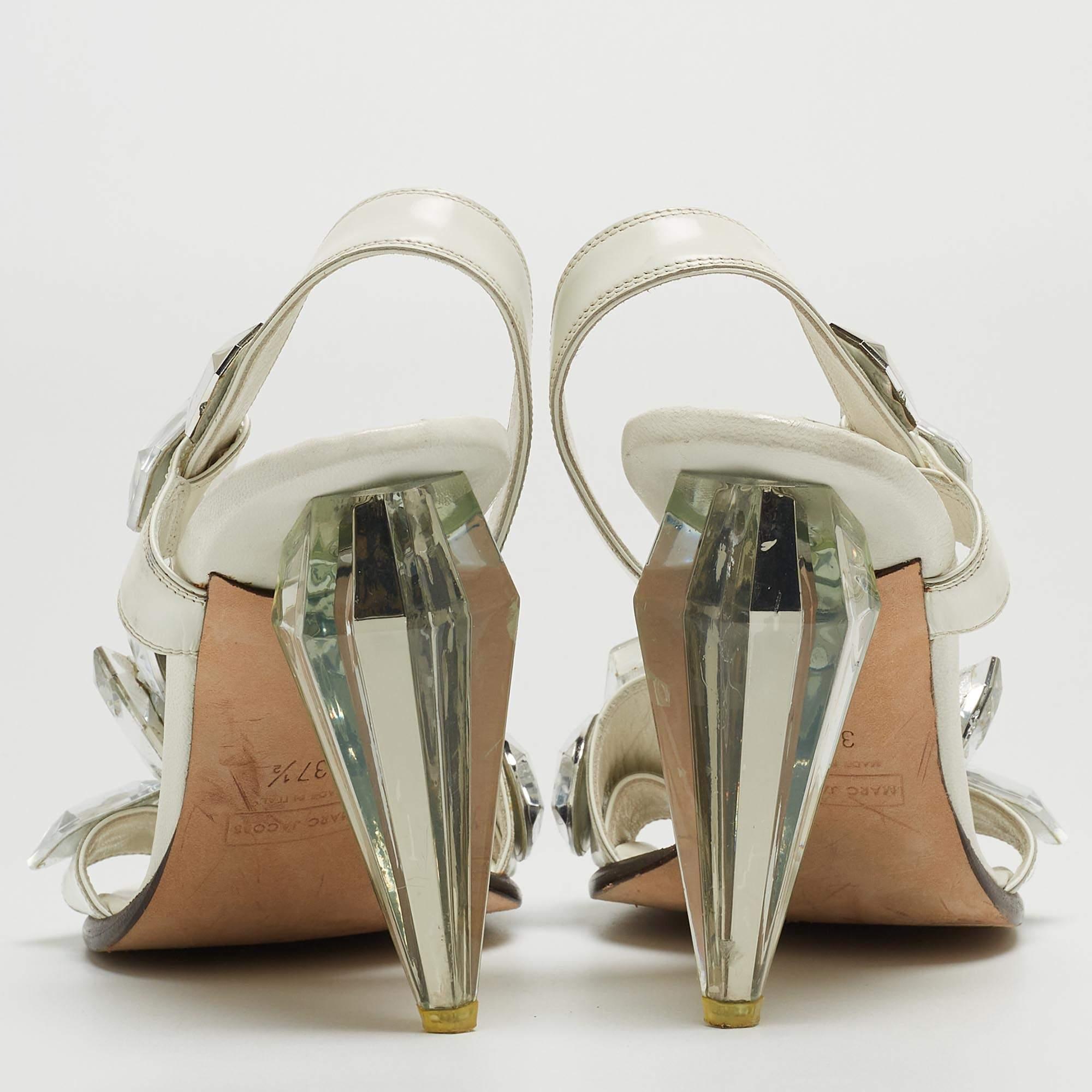 Donna Marc by Marc jacobs - Sandali in pelle impreziositi da cristalli - misura 37,5 in vendita