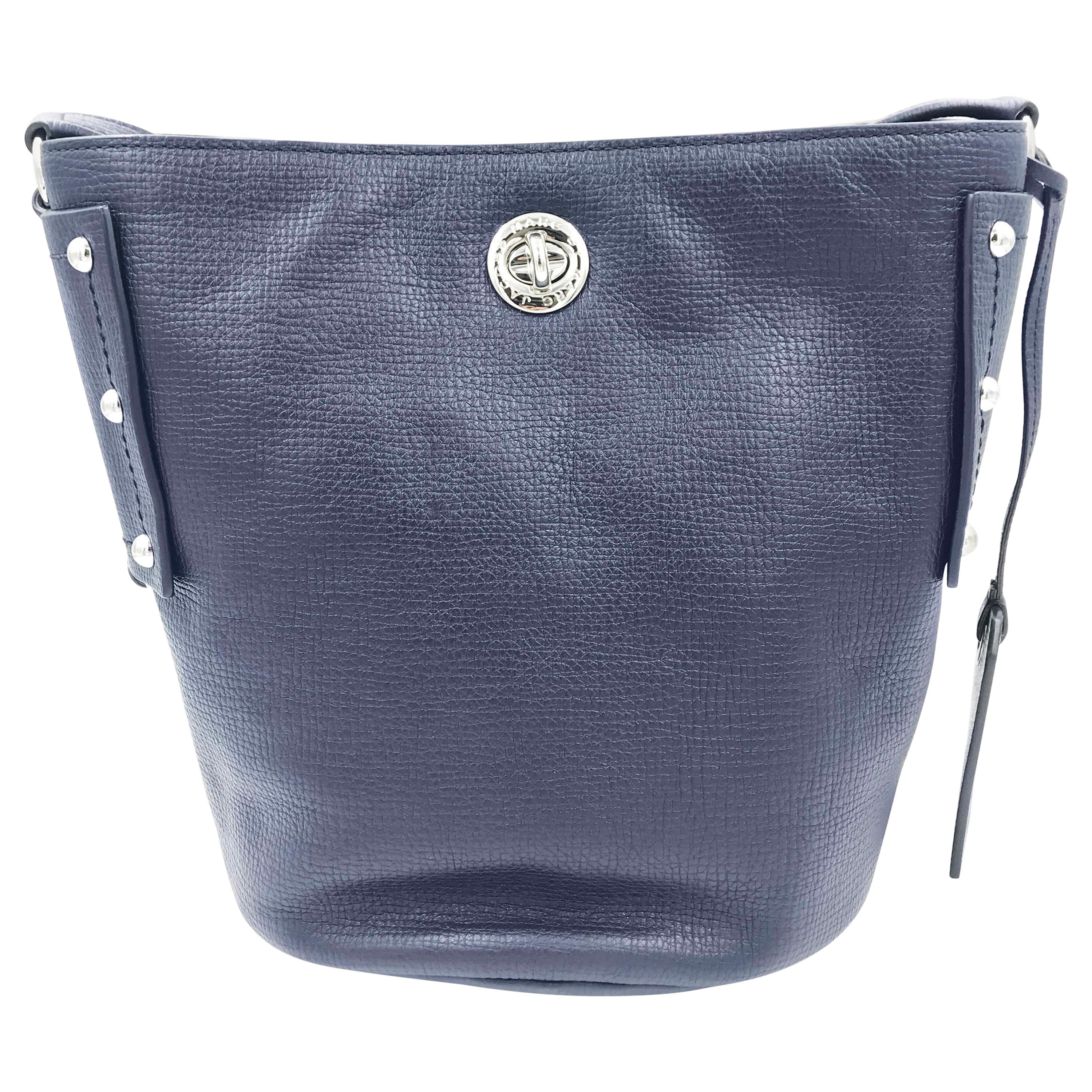 Marc By Marc Jacobs M0007255-484 C Lock Bucket Navy Blue Crossbody Women's Bag