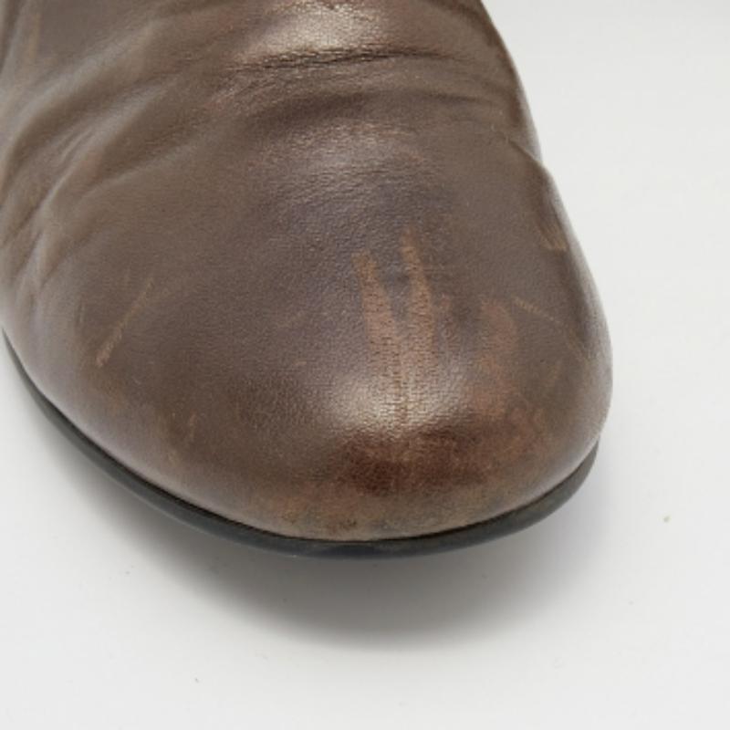 De las mujeres Marc by Marc Jacobs Botines de cuero marrón metalizado con adornos Talla 38 en venta
