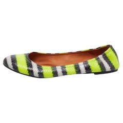 Marc by Marc Jacobs Multicolor Watersnake Embossed Leather Ballet Flats Size 38