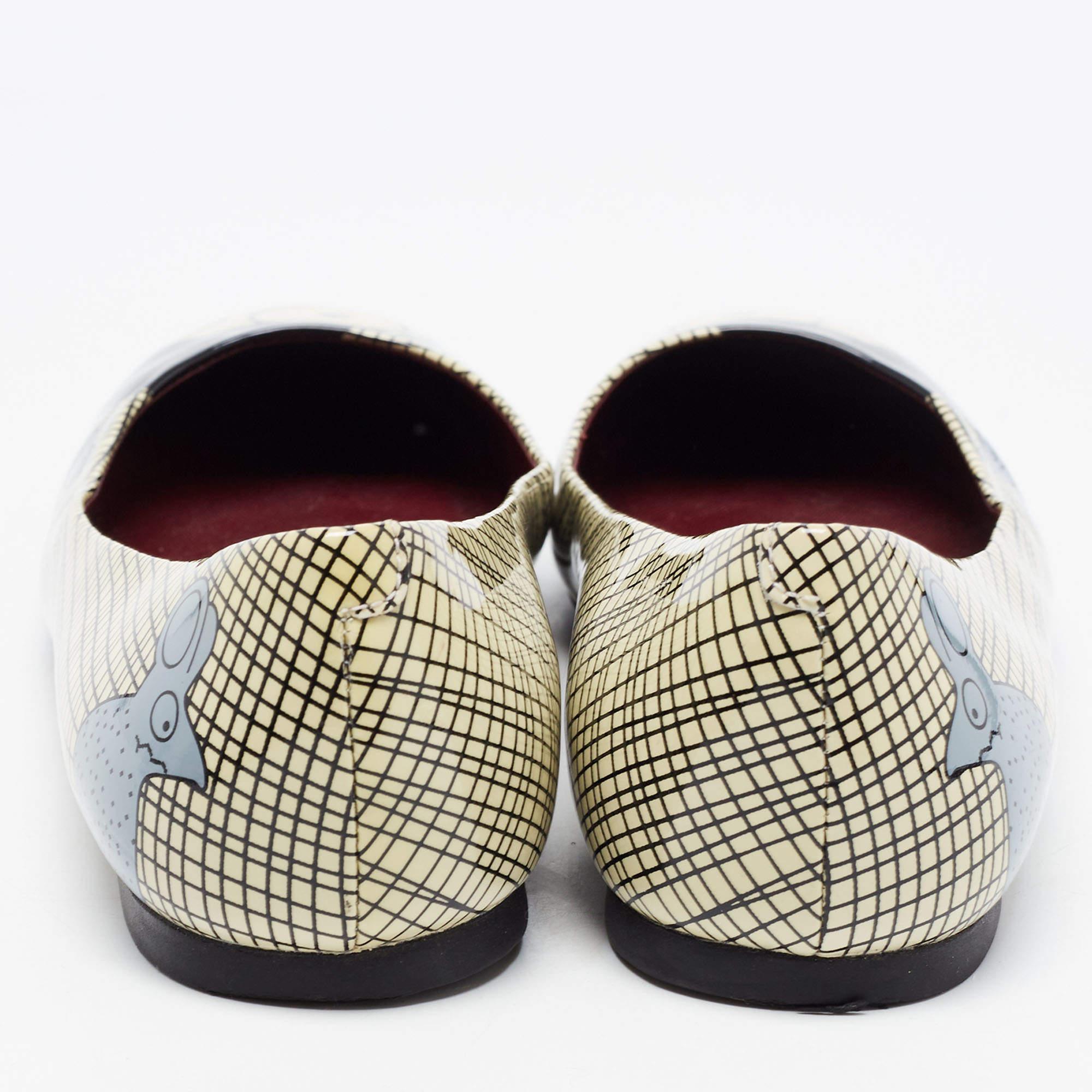 De las mujeres Marc by Marc Jacobs Bailarinas de charol estampadas multicolor Talla 36 en venta