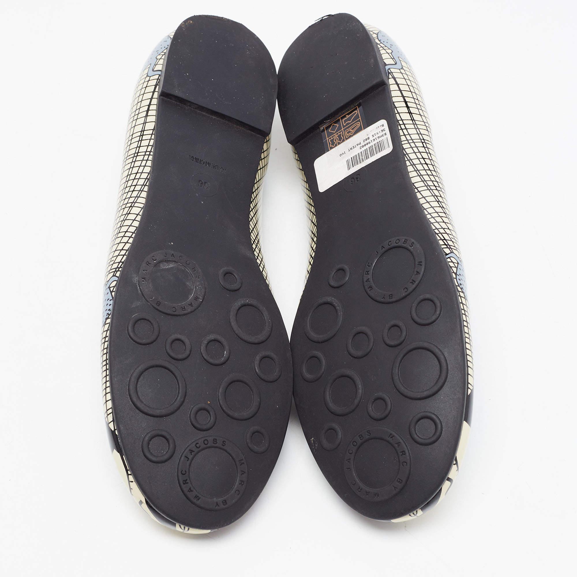 Marc by Marc Jacobs Bailarinas de charol estampadas multicolor Talla 36 en venta 1