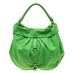 Marc By Marc Jacobs Neon Green Leather Workwear Hobo