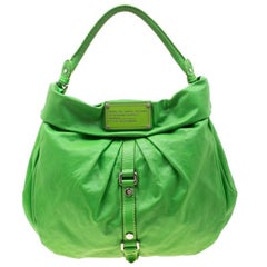Marc By Marc Jacobs Neon Green Leather Workwear Hobo