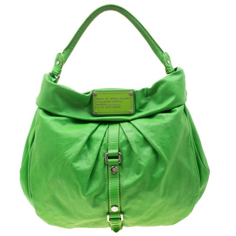 Marc By Marc Jacobs Neon Green Leather Workwear Hobo For Sale at 1stDibs | marc  jacobs hobo, marc jacobs green bag, marc jacobs workwear bag