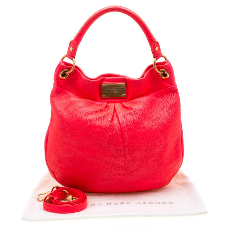 Marc by Marc Jacobs Neon Orange/Pink Leather Classic Q Hillier Hobo 5