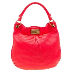 Marc by Marc Jacobs Neon Orange/Pink Leather Classic Q Hillier Hobo