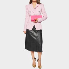 Marc by Marc Jacobs Neon Pink Leather Katie Clutch