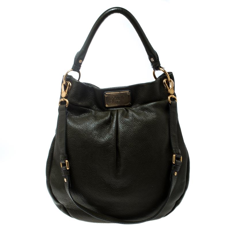 Marc by Marc Jacobs Olive Green Leather Classic Q Hillier Hobo For Sale ...
