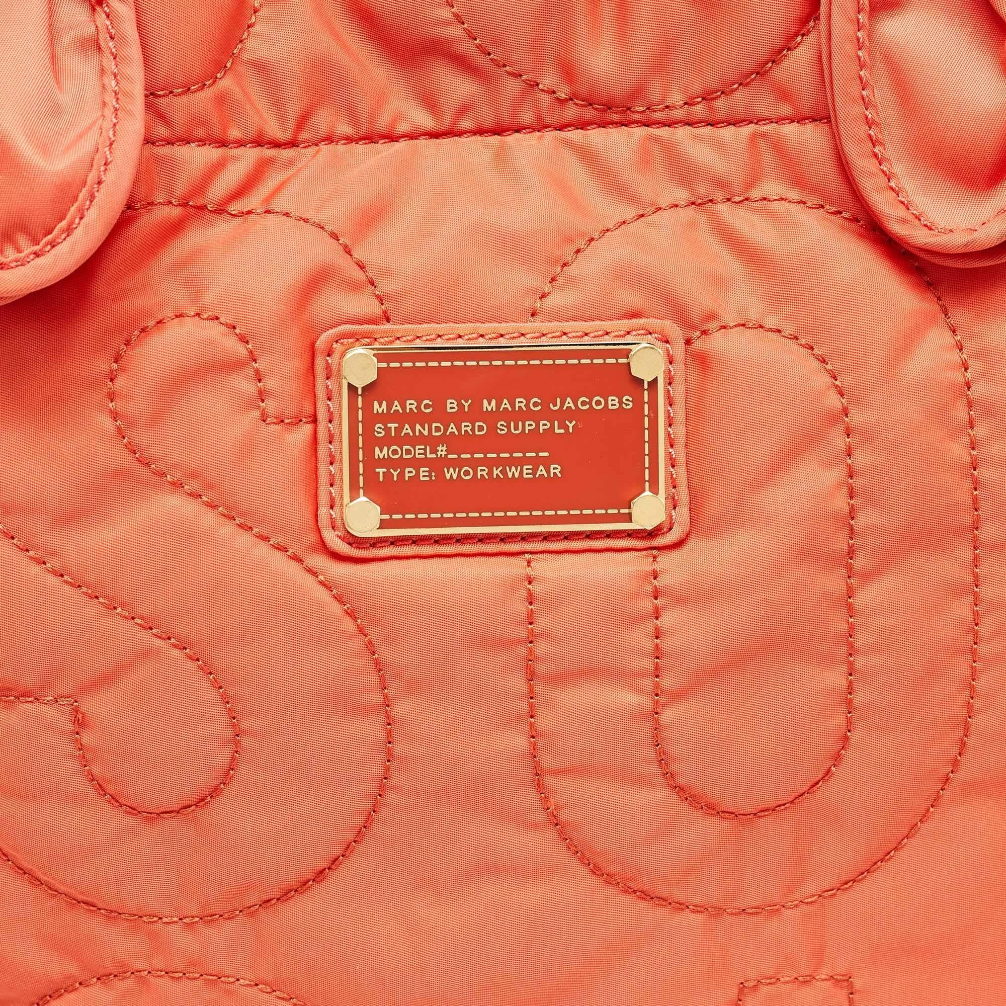 Marc by Marc Jacobs Orange Nylon Medium Pretty Tate Tote For Sale 1